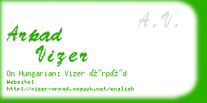arpad vizer business card